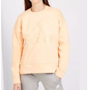 Adidas Logo Sweatshirt in Pastel/Light Orange